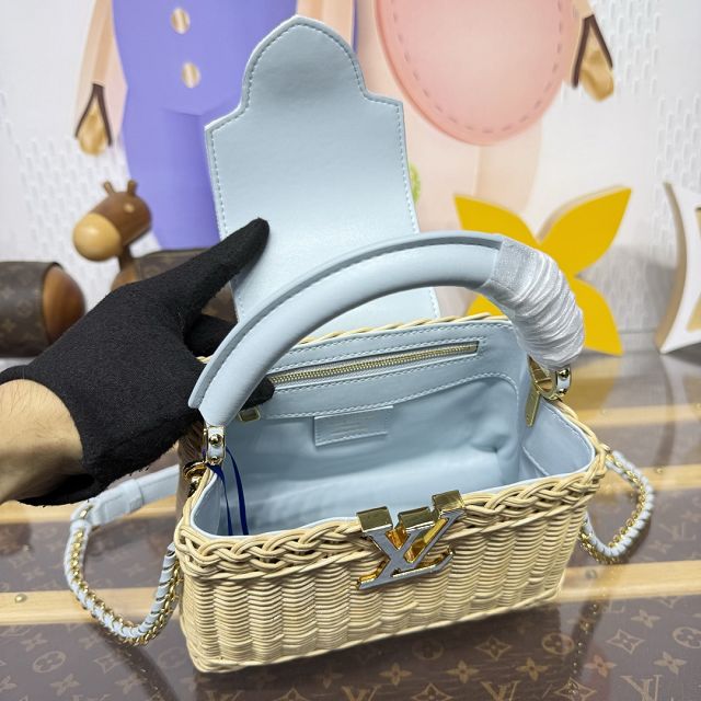 Louis vuitton original rattan capucines mini handbag M26004