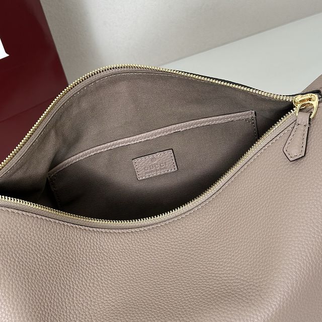 GG original calfskin half horsebit medium bag 860787 grey