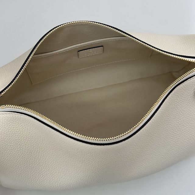 GG original calfskin half horsebit medium bag 860787 white