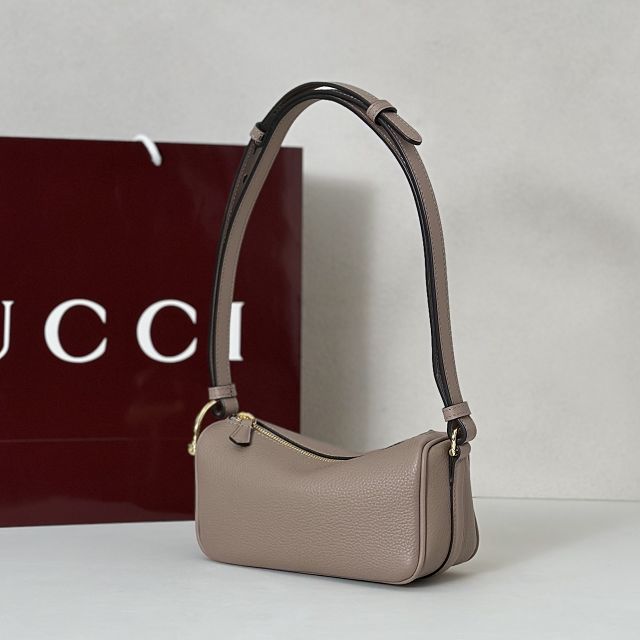 GG original calfskin half horsebit mini bag 860784 grey