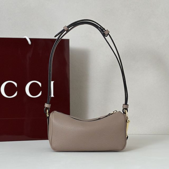 GG original calfskin half horsebit mini bag 860784 grey