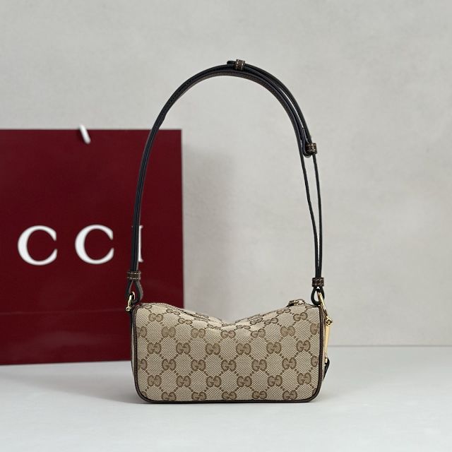 GG original canvas half horsebit mini bag 860784 brown