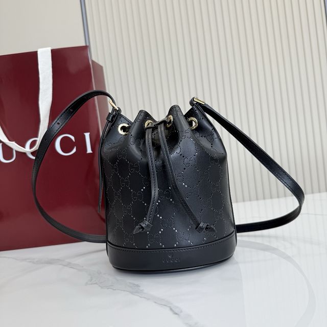 GG original calfskin venice mini bucket bag 876060 black