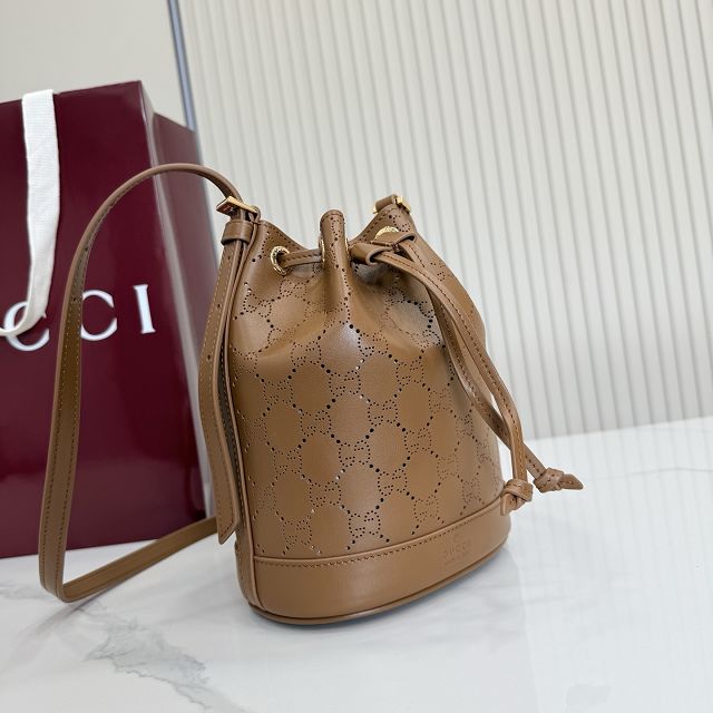 GG original calfskin venice mini bucket bag 876060 brown