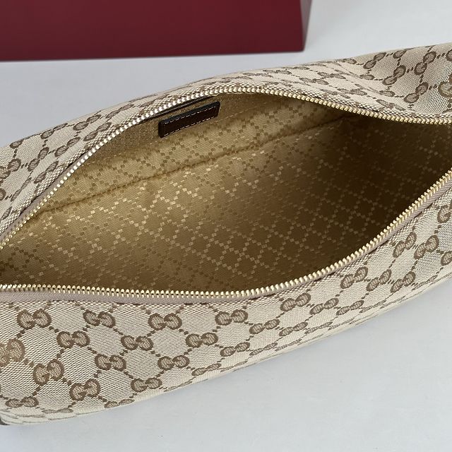 GG original canvas half horsebit medium bag 860787 brown