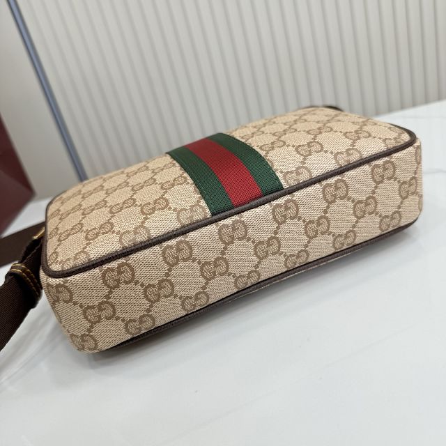 GG original canvas mini bag with web 876391 brown