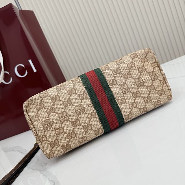 GG original canvas small pouch with web 875821 brown