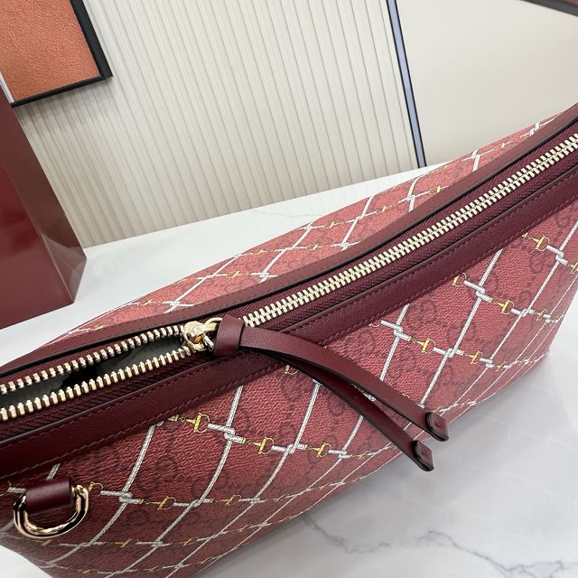 GG original fabric emblem medium shoulder bag 847449 bordeaux