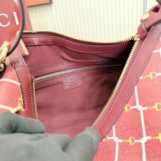 GG original fabric emblem medium shoulder bag 847449 bordeaux