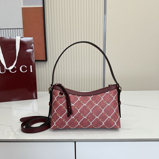 GG original fabric emblem small shoulder bag 847450 bordeaux
