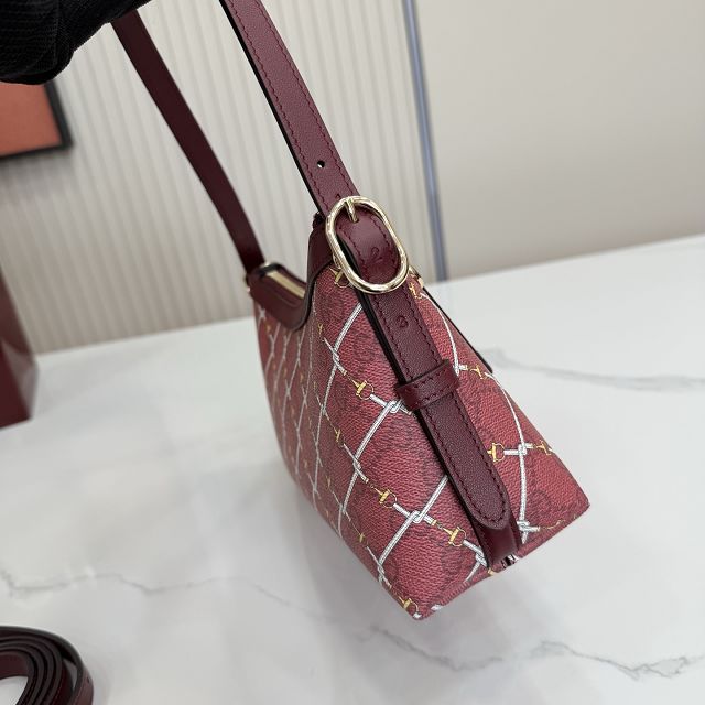 GG original fabric emblem small shoulder bag 847450 bordeaux