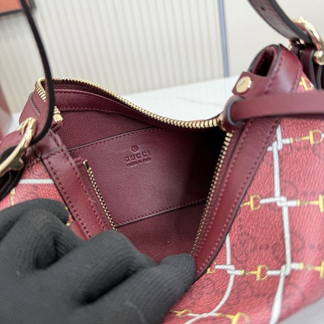 GG original fabric emblem small shoulder bag 847450 bordeaux