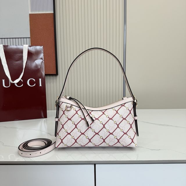 GG original fabric emblem small shoulder bag 847450 light pink