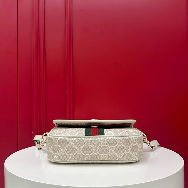 GG original fabric ophidia small top handle bag 836843 white