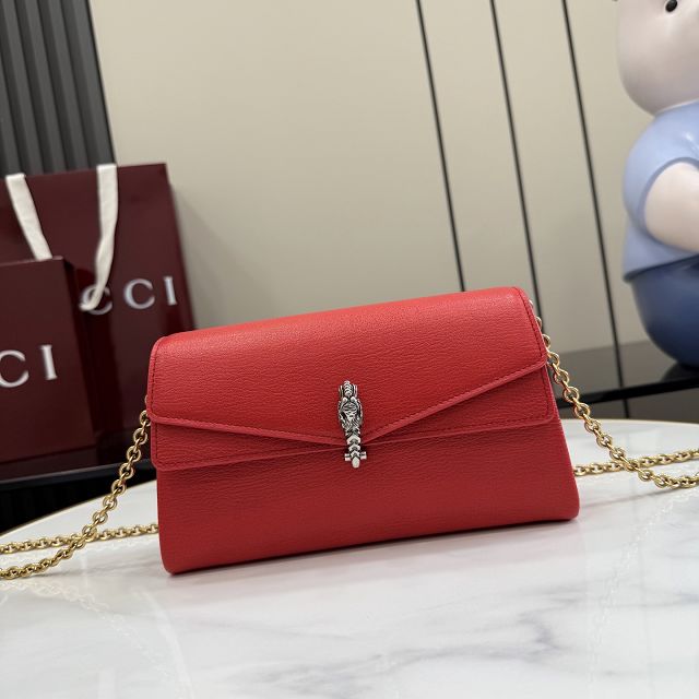 GG original calfskin dionysus small shoulder bag 876531 red