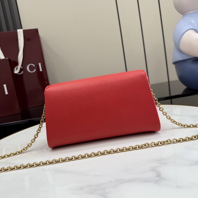 GG original calfskin dionysus small shoulder bag 876531 red