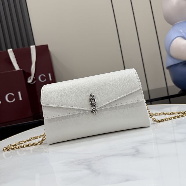 GG original calfskin dionysus small shoulder bag 876531 white