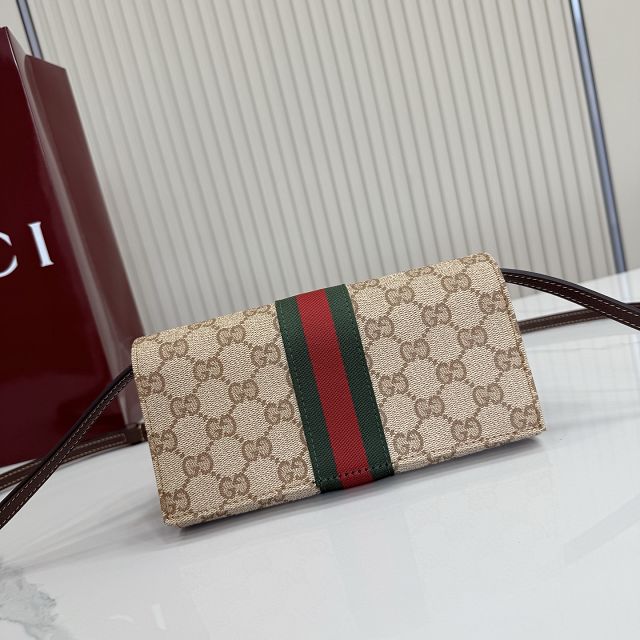 GG original canvas small pouch A002KM brown