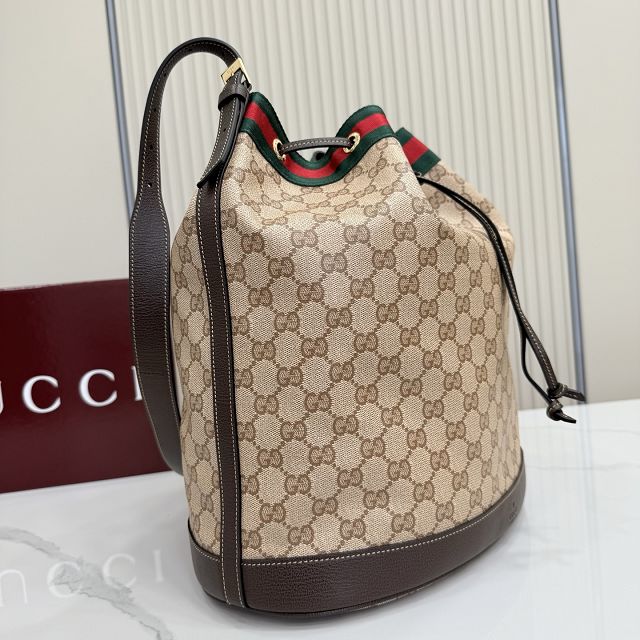 GG original canvas venice large bucket bag 875238 sand