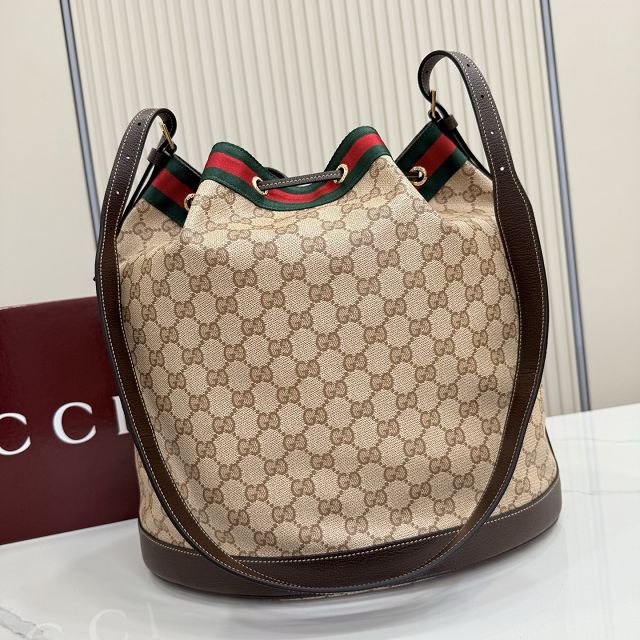 GG original canvas venice large bucket bag 875238 sand