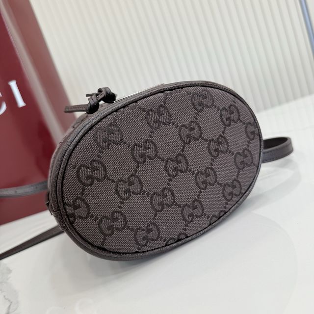 GG original canvas venice mini bucket bag 875237 dark brown