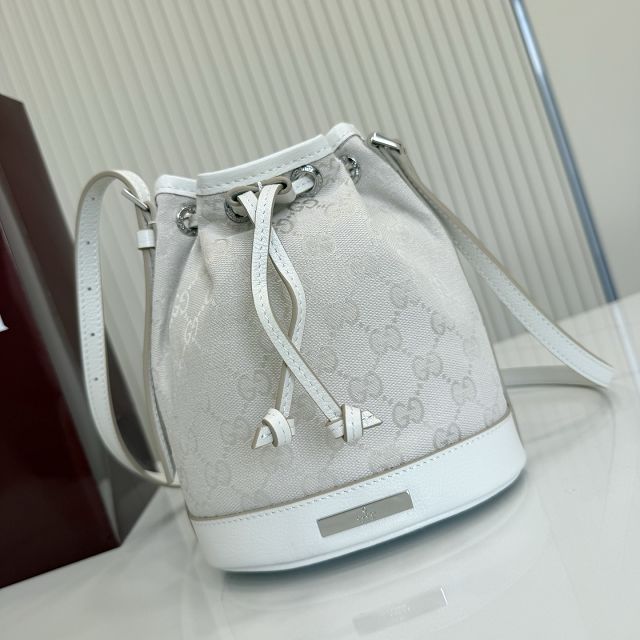 GG original canvas venice mini bucket bag 875237 white 