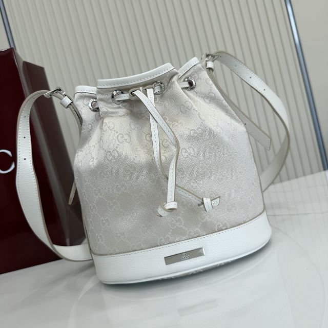 GG original canvas venice small bucket bag 875237 white