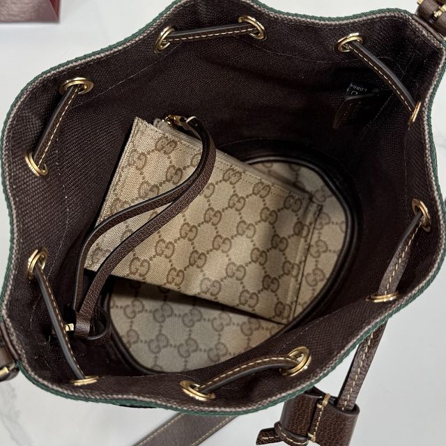 GG original canvas venice small bucket bag A002GW sand