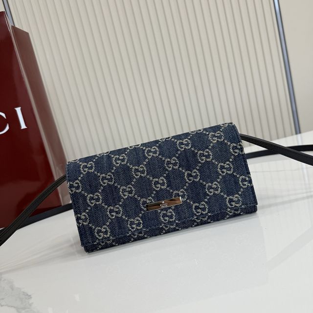 GG original denim small pouch A002KG blue