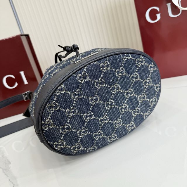 GG original denim venice small bucket bag 875237 blue
