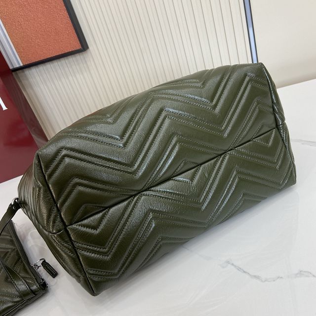 GG original calfskin marmont medium tote bag 855279 dark green