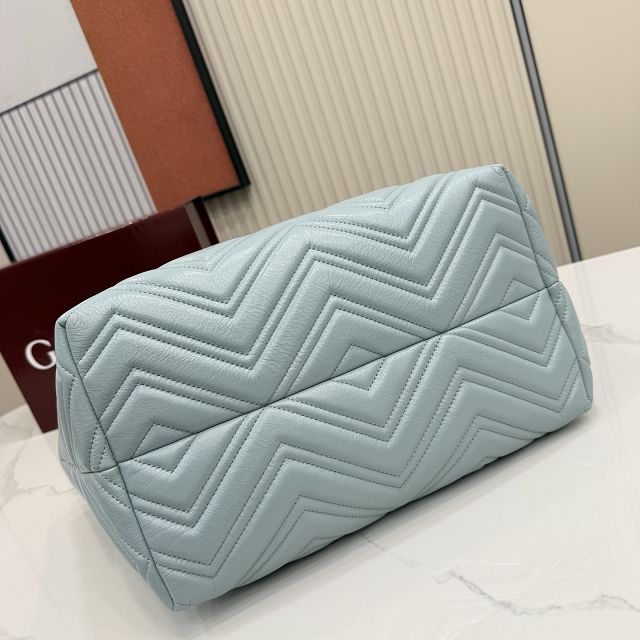 GG original calfskin marmont medium tote bag 855279 light blue