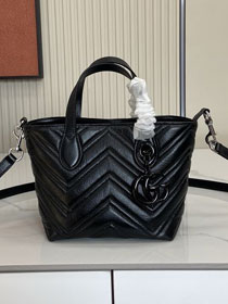 GG original calfskin marmont small tote bag 855391 black