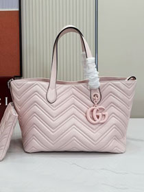 GG original calfskin marmont medium tote bag 855279 light pink