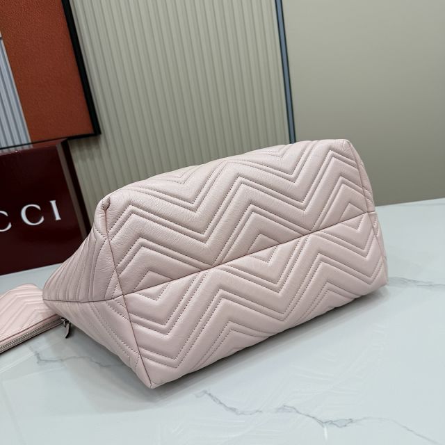 GG original calfskin marmont medium tote bag 855279 light pink