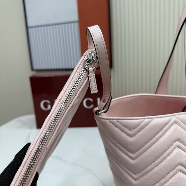 GG original calfskin marmont medium tote bag 855279 light pink