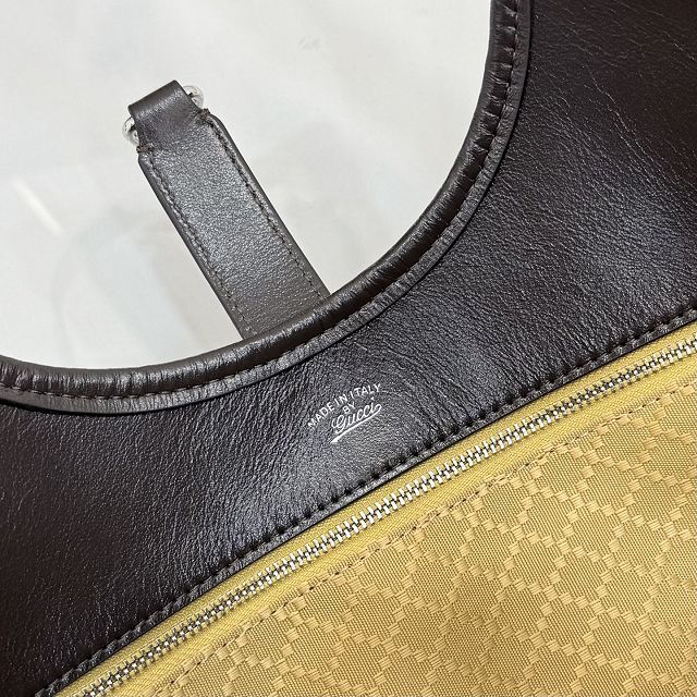 GG original calfskin mercato medium tote bag 866645 dark brown