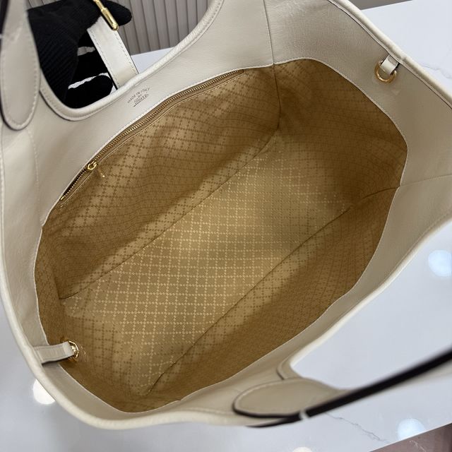 GG original calfskin mercato medium tote bag 866645 white
