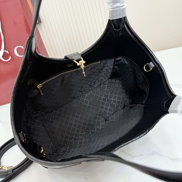 GG original calfskin mercato small tote bag 866646 black