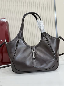 GG original calfskin mercato small tote bag 866646 dark brown