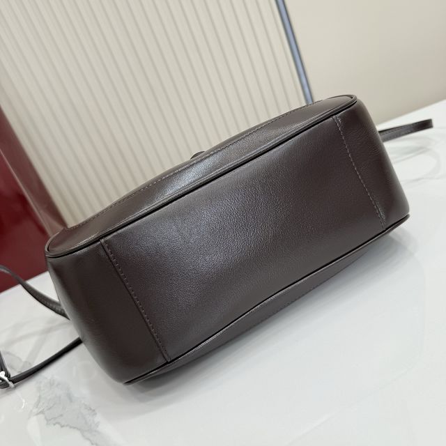 GG original calfskin mercato small tote bag 866646 dark brown