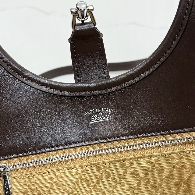 GG original calfskin mercato small tote bag 866646 dark brown
