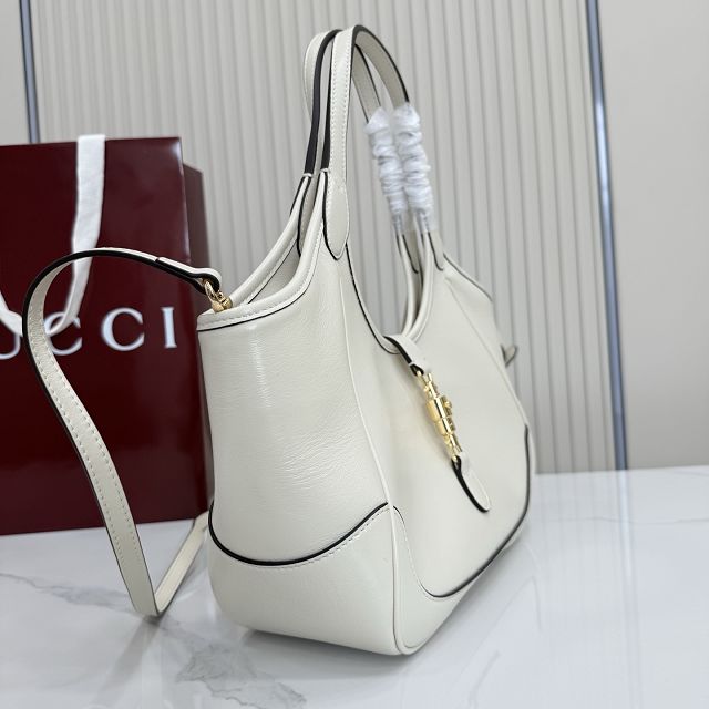 GG original calfskin mercato small tote bag 866646 white