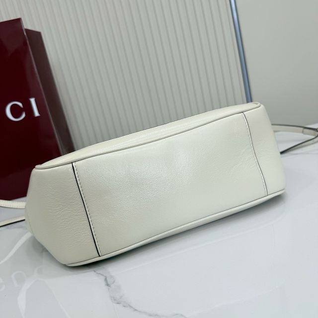 GG original calfskin mercato small tote bag 866646 white
