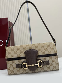 GG original canvas horsebit ristretto small shoulder bag A0020Y sand