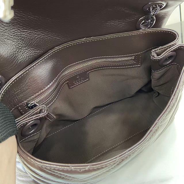 GG original calfskin marmont medium shoulder bag 850676 dark brown
