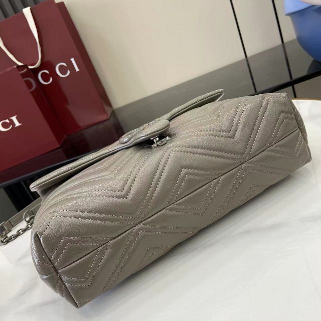 GG original calfskin marmont medium shoulder bag 850676 grey