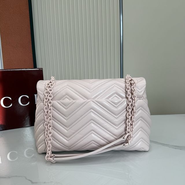 GG original calfskin marmont medium shoulder bag 850676 light pink