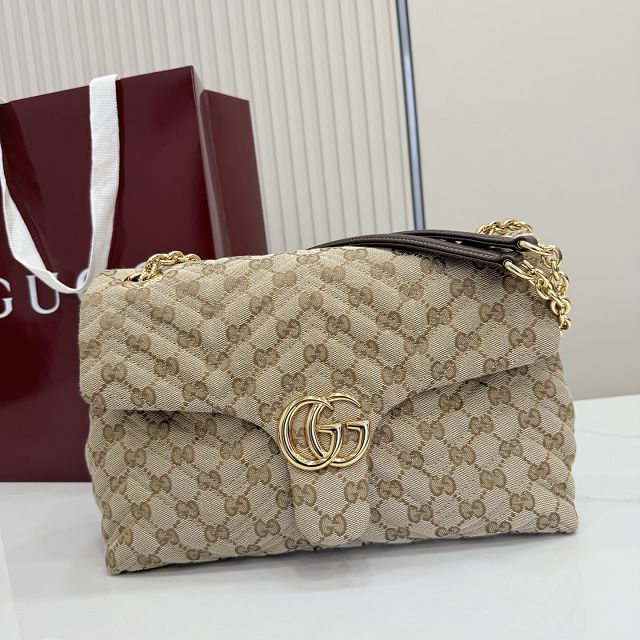 GG original canvas marmont medium shoulder bag 850676 sand
