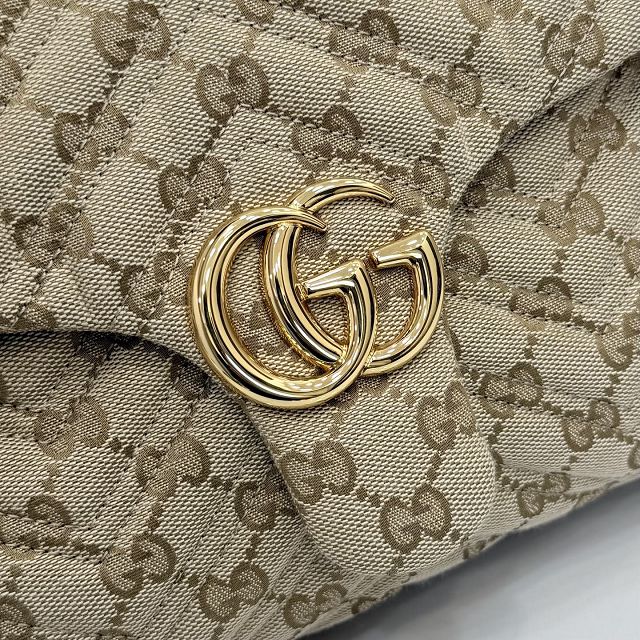 GG original canvas marmont medium shoulder bag 850676 sand